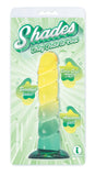 "Shades, 7.5 Swirl Jelly Tpr Gradient Dong - Yellow and Mint IC1313"