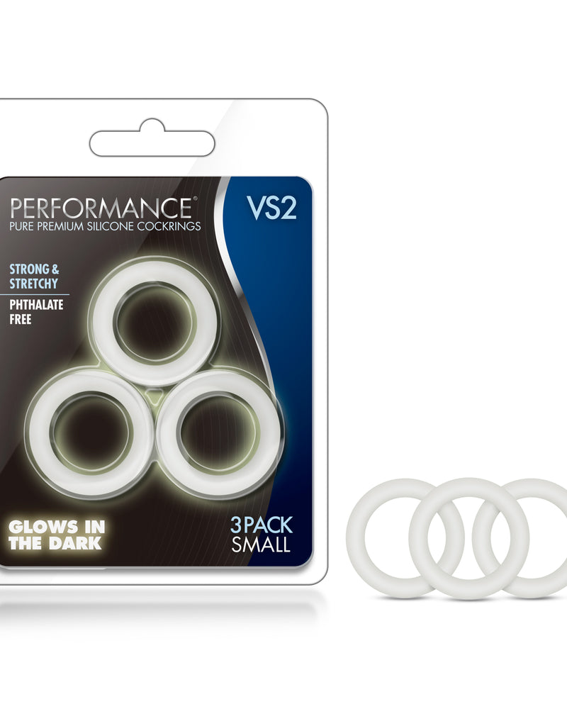 "Performance - Vs2 Pure Premium Silicone Cockrings - Small - White BL-70819"