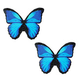 "Beautiful Blue Black Glitter Butterfly Nipple Cover Pasties NN-BLU-BTF-BM"