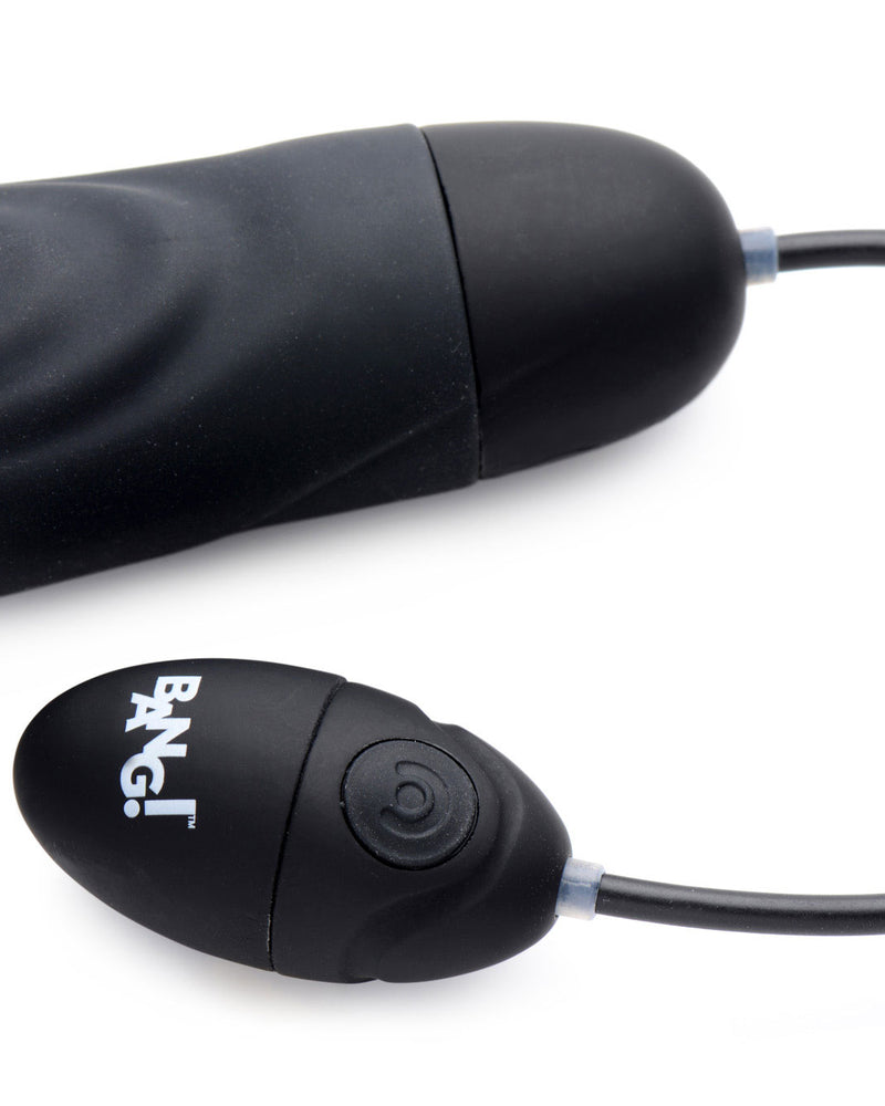 7x Pulsing Rechargeable Silicone Bullet- Black