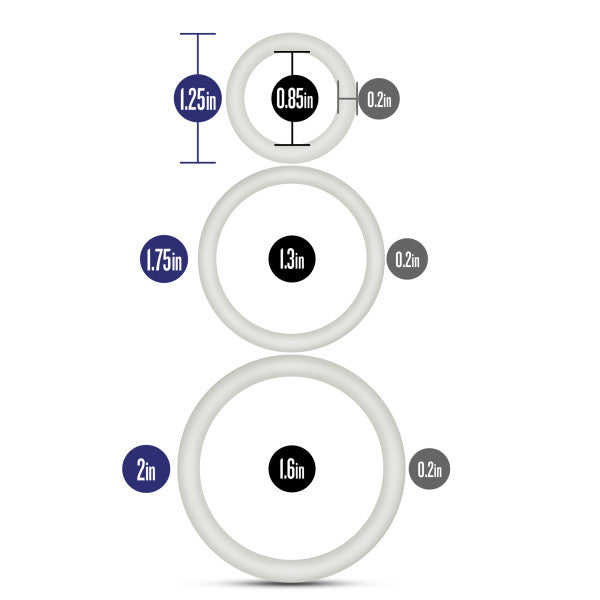 Performance - Vs4 Pure Premium Silicone Cockring Set - White