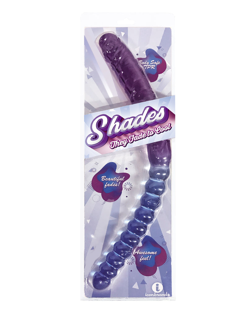 "Shade - 17 Inch Double Dong - Violet and Blue IC1307"