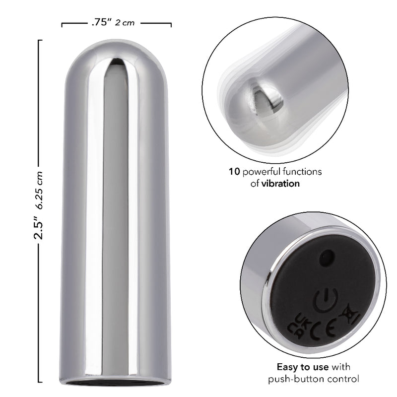 "10 Function Rechargeable Bullet - Silver RM0062101"