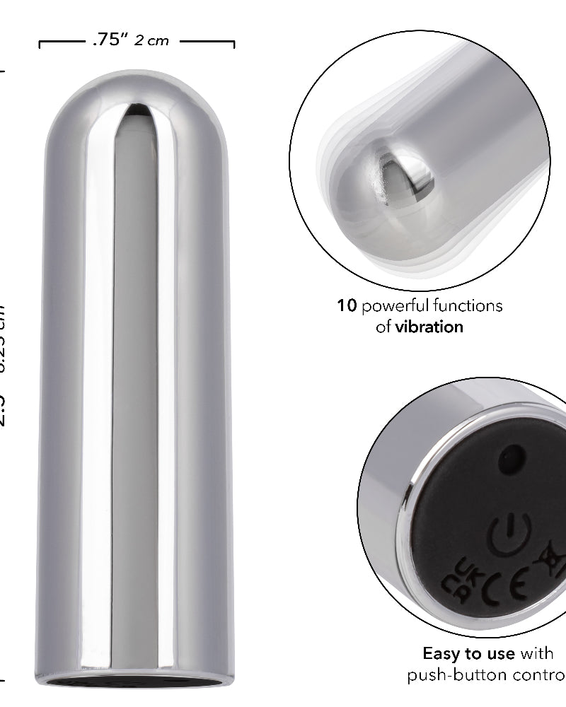 "10 Function Rechargeable Bullet - Silver RM0062101"