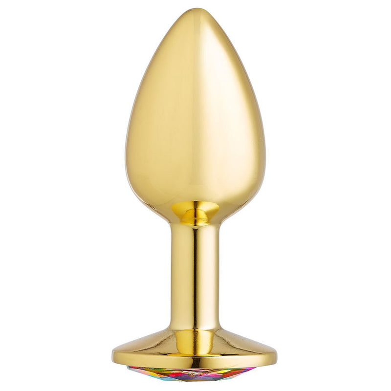 "Cloud 9 Novelties Anal Gems Jeweled Gold Chromed Anal Plug - Small WTC309"