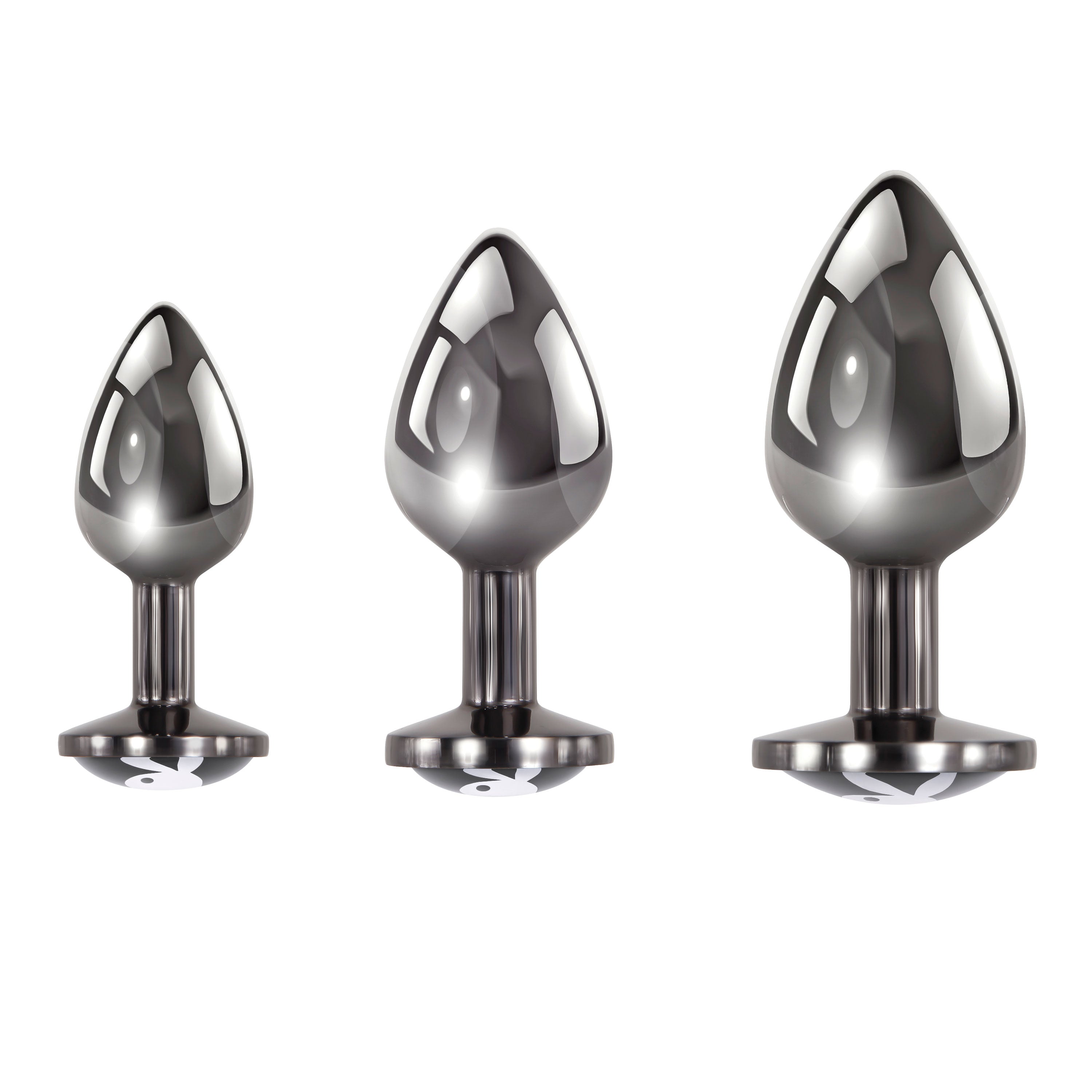 Playboy Pleasure - Pleasure 3 Ways - Butt Plug - Hematite