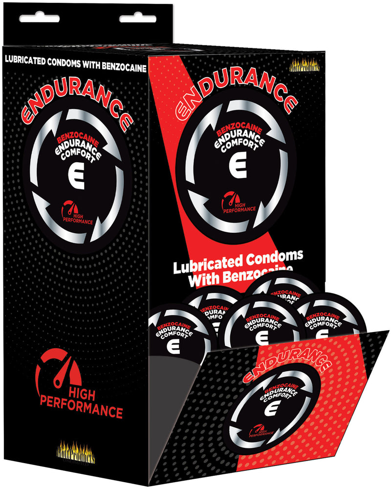 "Endurance Lubricated - Comfort - Benzocaine Condoms Display HTP3469-D"