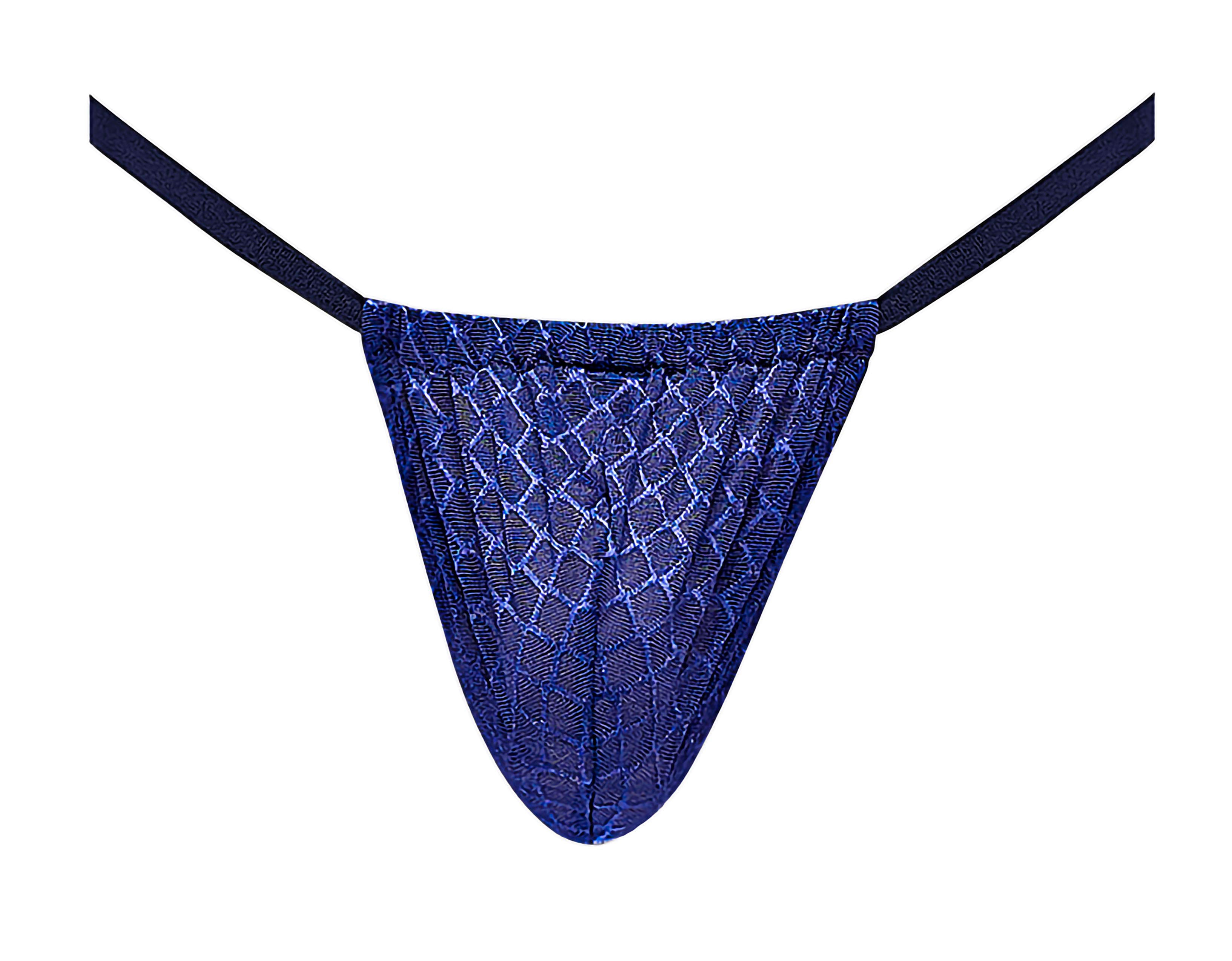 Diamond Mesh Posing Strap - One Size - Navy