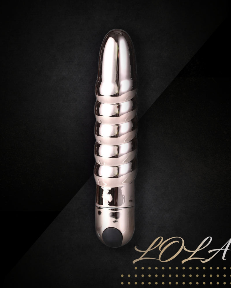 "Lola 10 Function Vibrating Twisty Bullet - Rose Gold MTMA331RG"