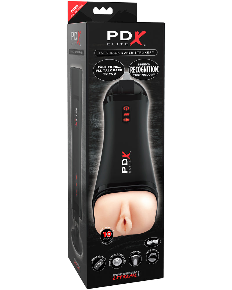 Pdx Elite Talk-Back Super Stroker