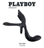 Playboy Pleasure - the 3 Way - Cock Ring - Black