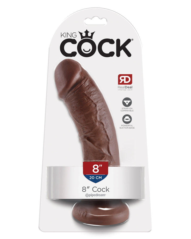 King Cock 8-Inch Cock Brown