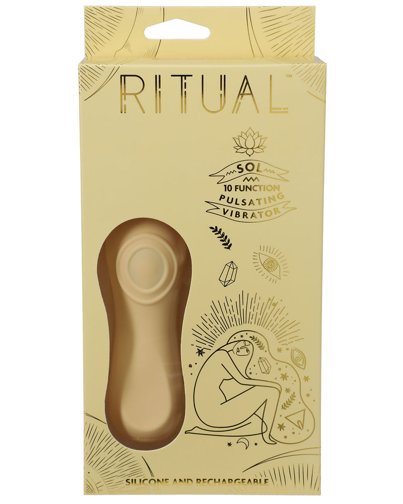 "Ritual - Sol - Rechargeable Silicone Pulsating Vibe - Yellow DJ7000-09-BX"