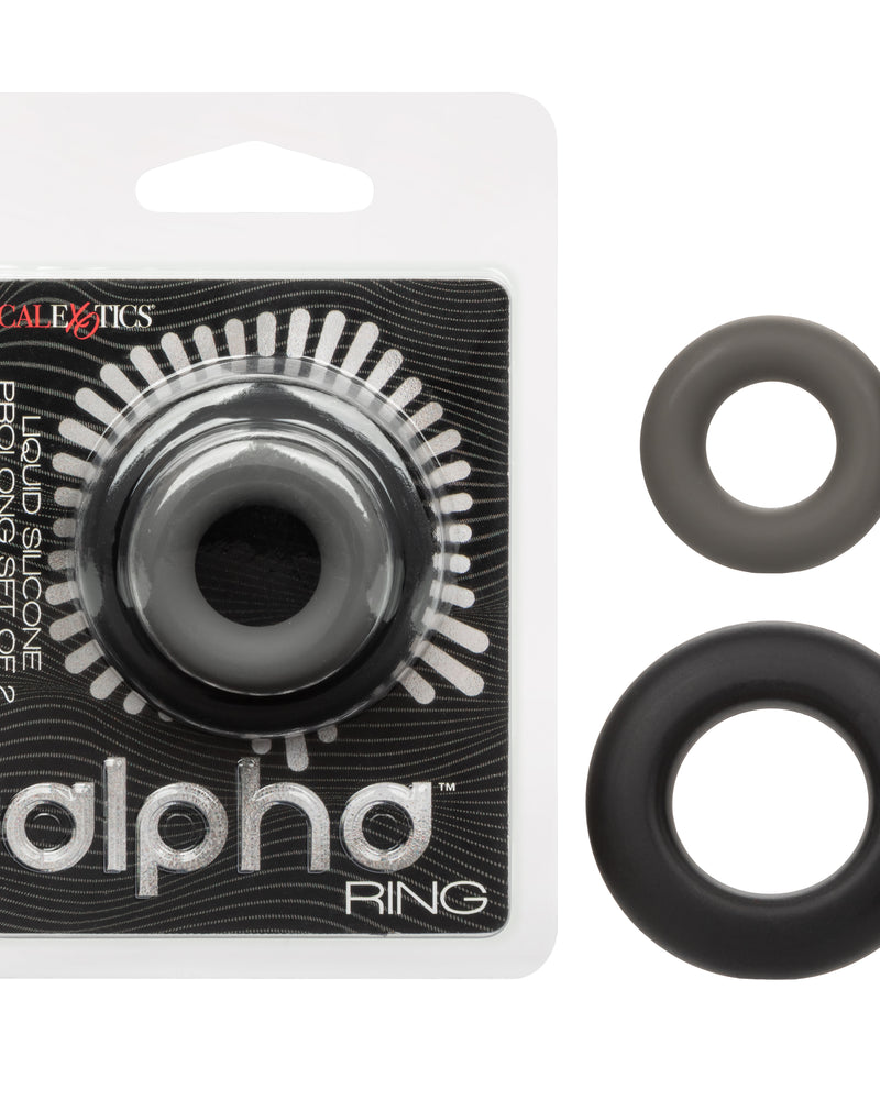 Alpha Liquid Silicone Prolong Set of 2 - Black/gray