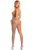 "Roy G. Biv 2 Pc Bodystocking - One Size - Rainbow PKL-23078RNBOS"