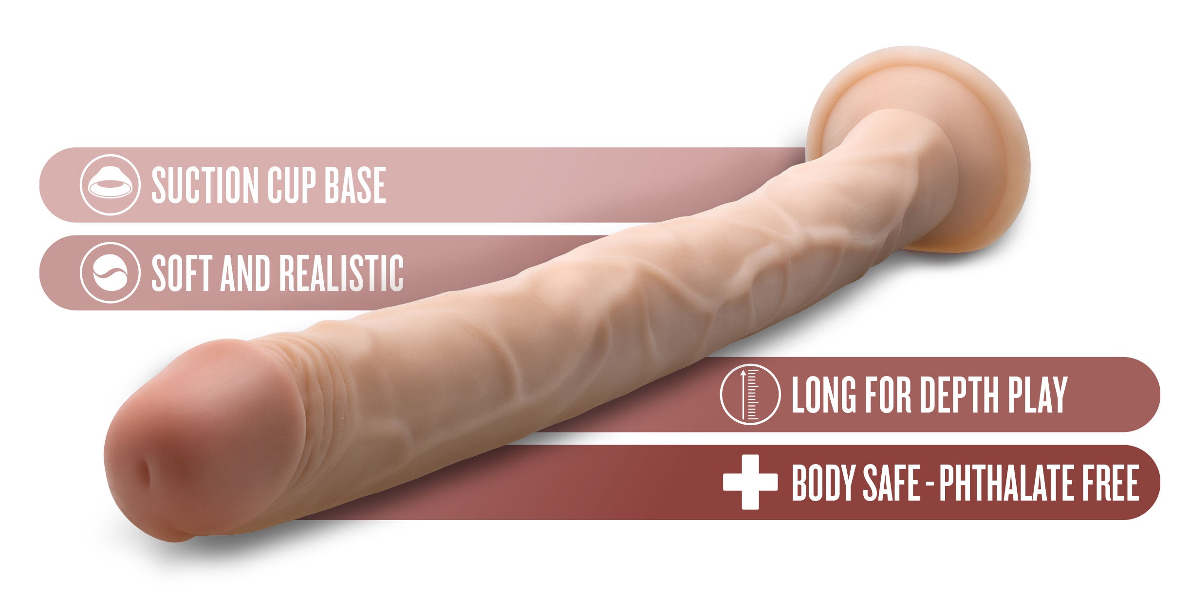 "Dr. Skin - 19 Inch Dildo - Beige BL-15063"