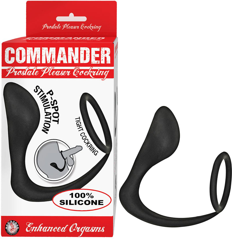 "Commander Prostate Pleaser Cockring - Black NW2944"