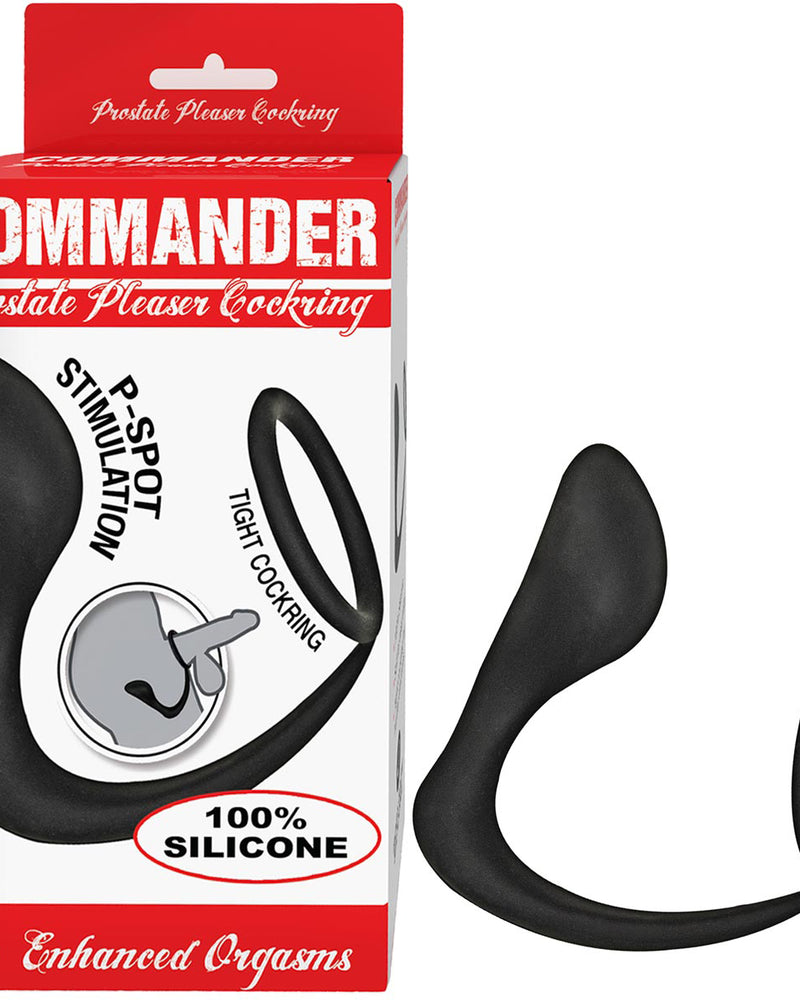 "Commander Prostate Pleaser Cockring - Black NW2944"