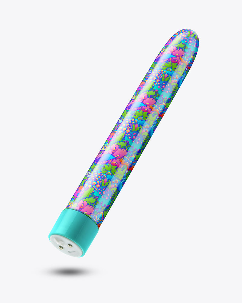 "Limited Addiction - Utopia - 7 Inch Rechargeable Vibe - Aqua BL-14802"