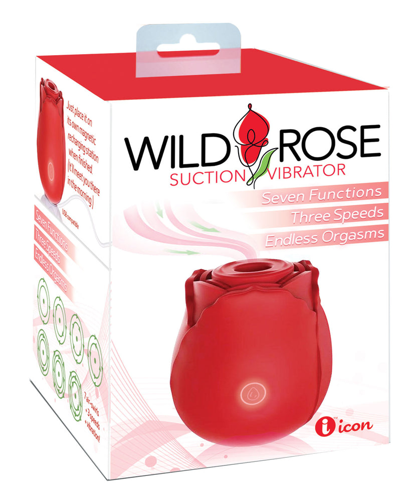 "Wild Rose Suction Vibrator - Red IC1700"