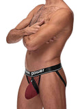 Cock Pit Net Cock Ring Jock - S/ M - Burgundy