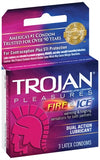 "Trojan Fire and Ice Dual Action Lubricated Condoms - 3 Pack TJ96003"