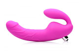 "Royal Rider Vibrating Strapless Strap- on Dildo - Pink SU-AF467"