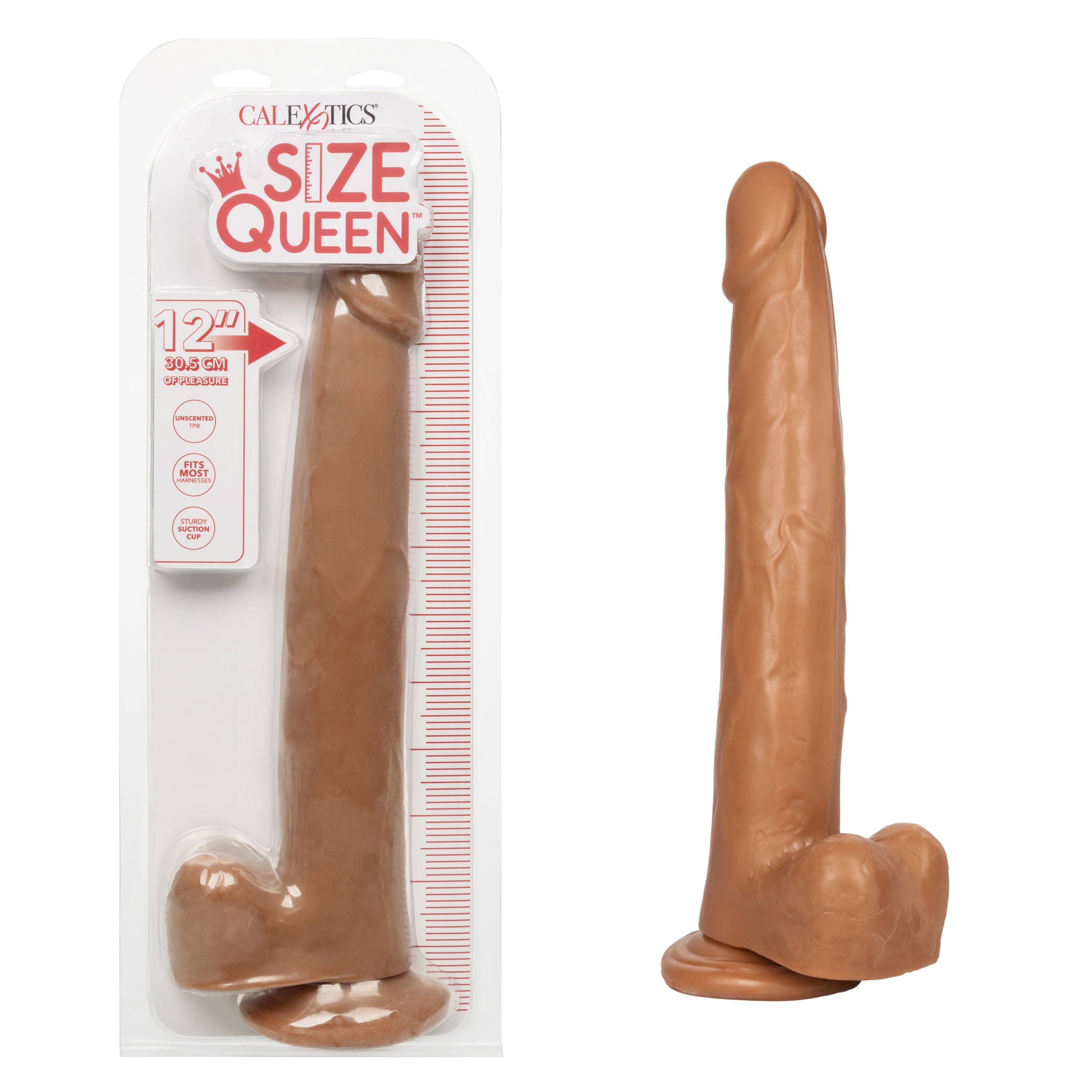 "Size Queen 12 inch/30.5 Cm - Brown SE0263552"