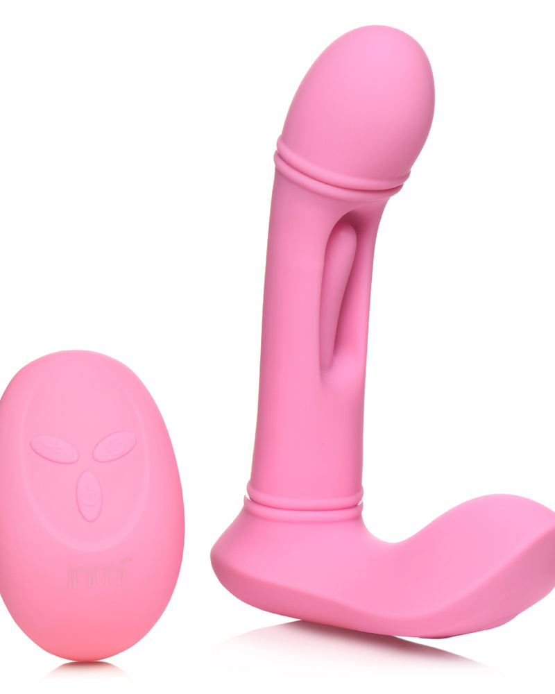 Flickers G-Flick Flicking G-Spot Vibrator With Remote - Pink