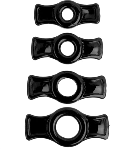 "Titanmen Cock Ring Set - Black DJ3503-05"