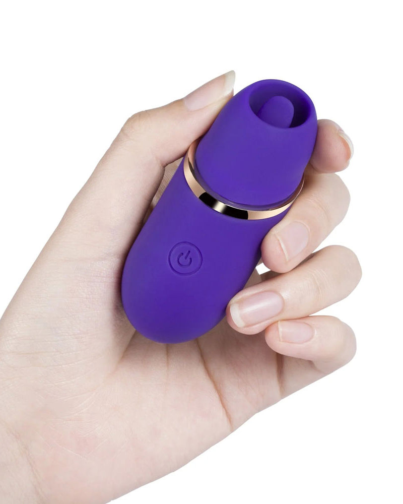 "Abby - Mini Clit Licking Vibrator Tongue Sex Toy - Purple H-TE-07-580BP"