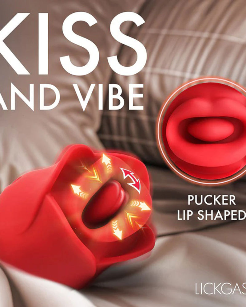 "Sweet Kiss Kissing & Vibrating Clitoral Stimulator - Red INM-AH518-RED"