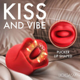 "Sweet Kiss Kissing & Vibrating Clitoral Stimulator - Red INM-AH518-RED"