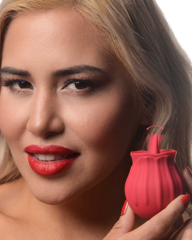 "Bloomgasm - Wild Violet 10x Licking Clit Stimulator - Red INM-AG918"