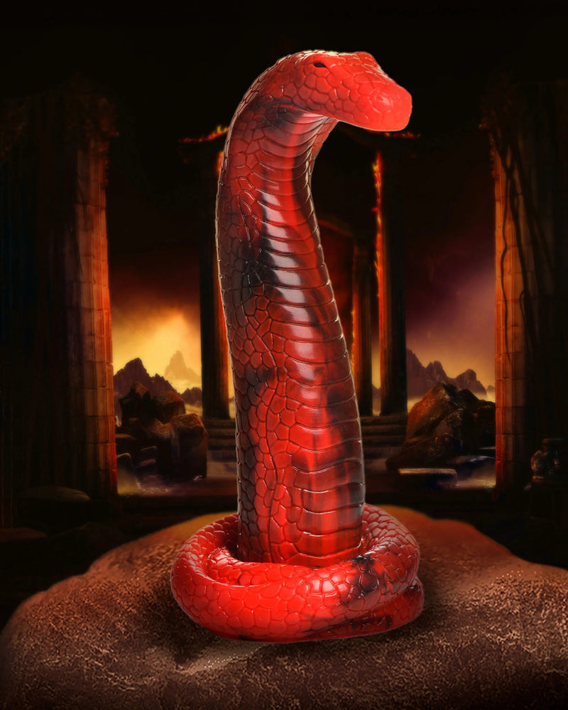 "King Cobra King Cobra Silicone Dildo - Red CC-AH196"