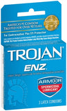 Trojan Enz Armor Spermicidal Lubricated Condoms - 3 Pack