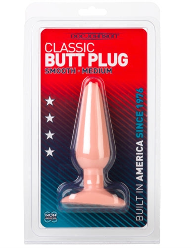 "Classic Butt Plug Smooth - Medium - White DJ0244-02"