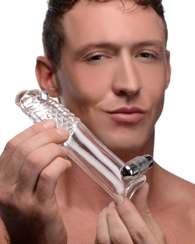 Clear Sensations Penis Extender Vibro Sleeve With Bullet