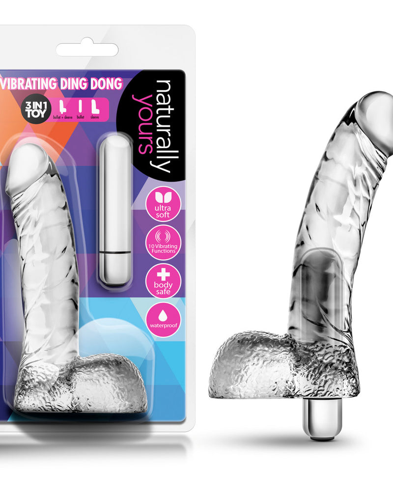 Naturally Yours - Vibrating Ding Dong - Clear