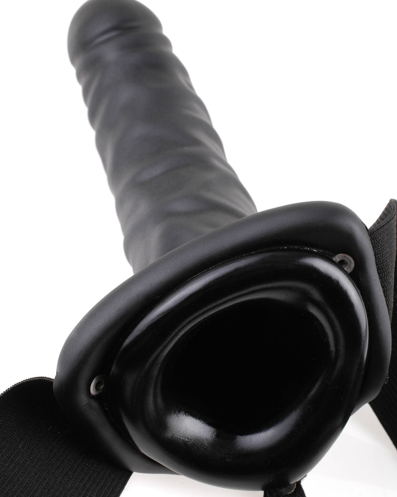 "Fetish Fantasy Series 8 Inch Hollow Strap-on - Black PD3360-23"