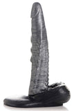 The Gargoyle Rock Hard Silicone Dildo - Silver