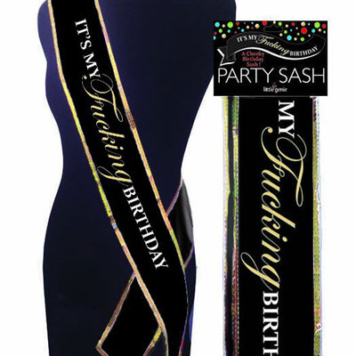 "iT's My Fucking Birthday Sash - Black LG-NVC107"