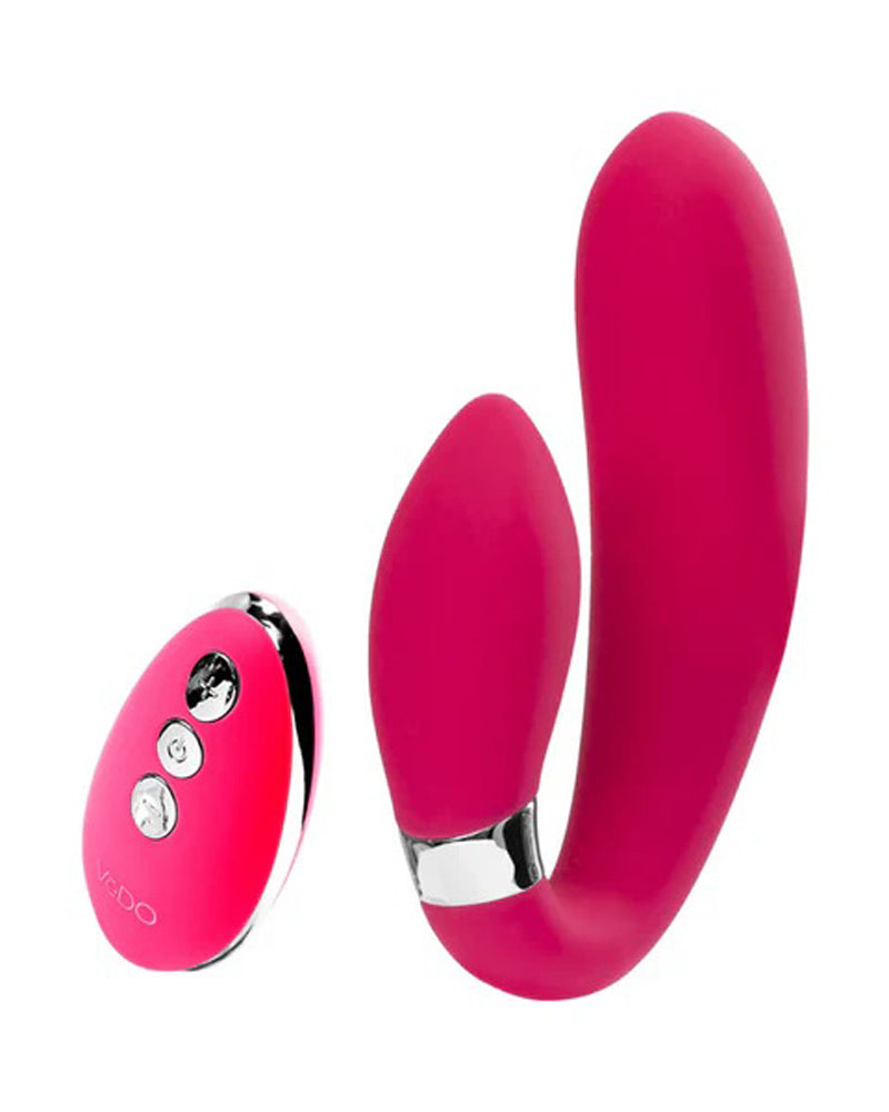 "Jeni C-Shaped Dual Motor Vibe With Remote - Pink VI-P2509"