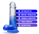 "B Yours - Stella Blue - 6 Inch Dildo - Blue BL-38502"