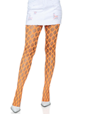 Jumbo Pothole Net Tights - Neon Orange - One Size