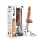 Dr. Skin Silicone - Dr. Hammer - 7 Inch Thrusting Dildo With Handle - Beige