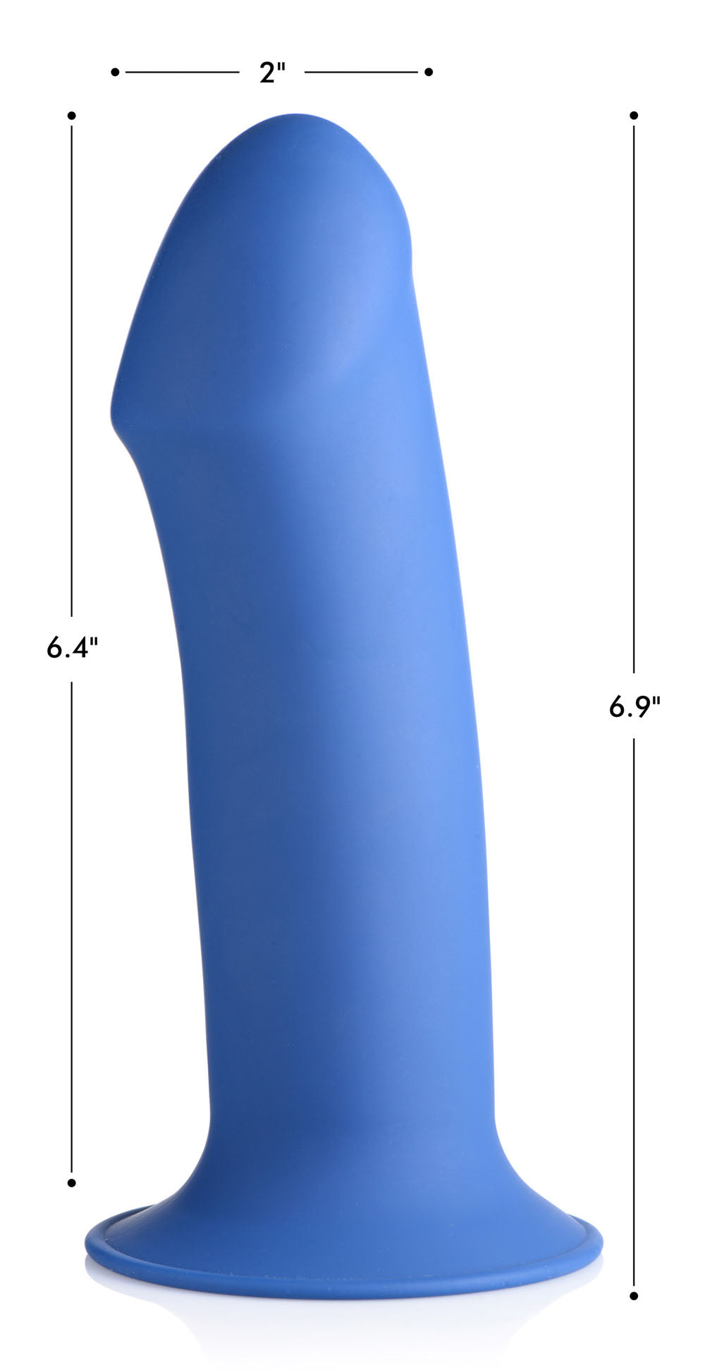 "Squeezable Thick Phallic Dildo - Blue SQ-AG473-BLU"