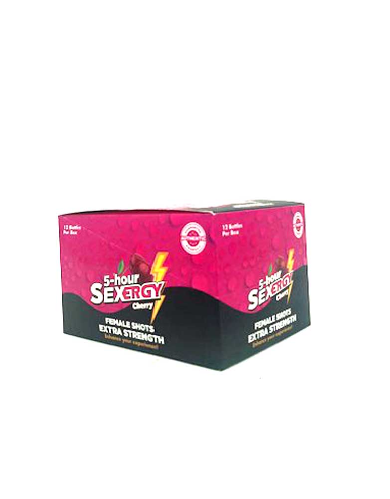 Sexergy - Female Liquid Shot 12 Ct Display - Cherry