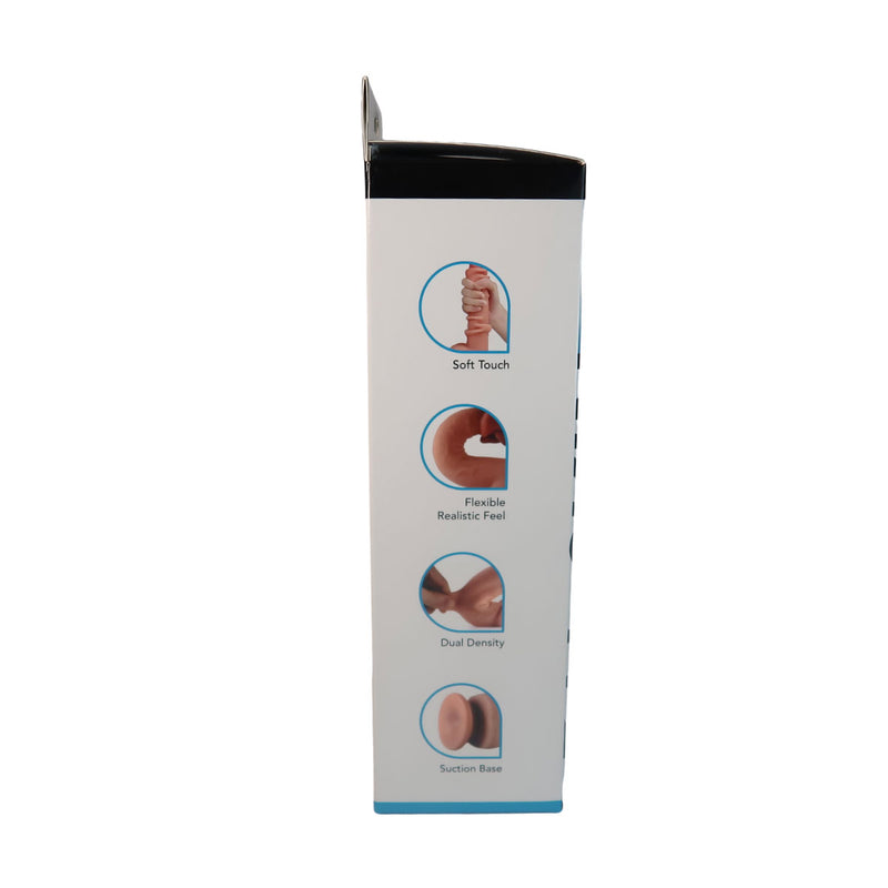 Get Lucky 9 Inch Real Skin Dong - Light Brown TMN-GL-0626