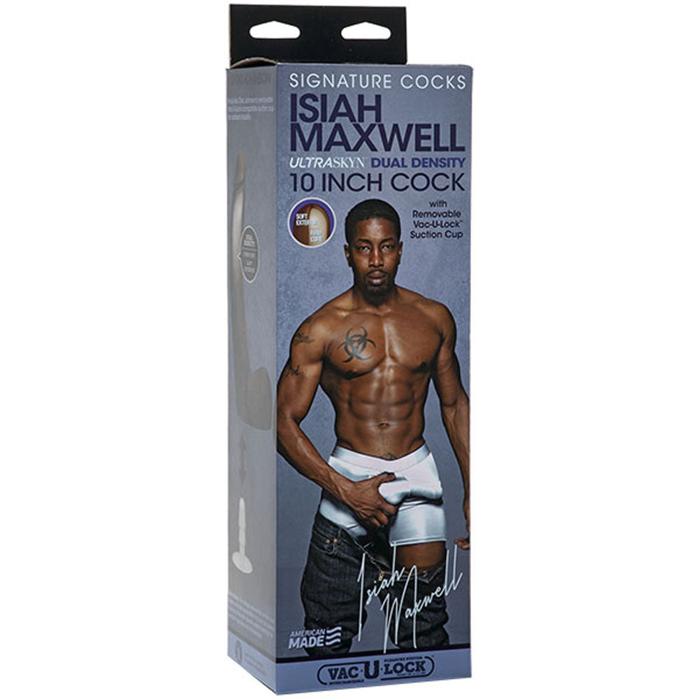 "Signature Cocks - Isiah Maxwell - 10 Inch Ultraskyn Cock With Removable Vac-U-Lock Suction Cup DJ8160-11-BX"